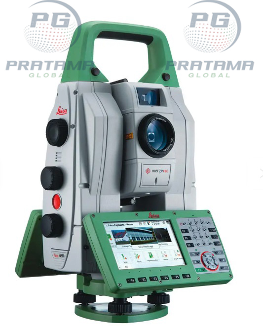 Leica Nova MS60 Robotic Total Station with integrated 3D laser scanning for professional surveying and construction